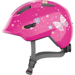 ABUS Fietshelm SMILE Y 3.0 Roze Vlinder-S -EXIT TOYS || Steiff || fehn Verkoopwinkel abus fietshelm smile y 3 0 roze vlinder s a408880 3