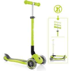 AUTHENTIC SPORTS Step Globber Primo Foldable Groen -EXIT TOYS || Steiff || fehn Verkoopwinkel authentic sports step globber primo foldable groen a279017 2