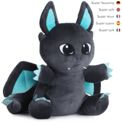 Corimori 1849 Knuffel Spark De Draak 30cm Zwart -EXIT TOYS || Steiff || fehn Verkoopwinkel corimori 1849 knuffel spark de draak 30cm zwart a370107 4