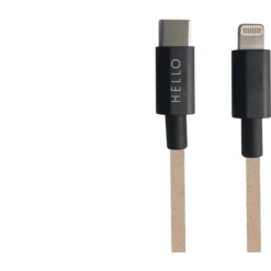 Design Letters Oplaadkabel USBC Naar Light Ning 1m In Beige -EXIT TOYS || Steiff || fehn Verkoopwinkel design letters oplaadkabel usbc naar light ning 1m in beige a352006 2