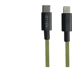 Design Letters Oplaadkabel USBC Naar Light Ning 1m In Forest Green