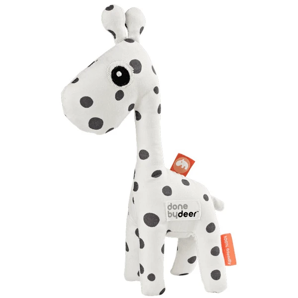 Done By Deer ™ Rammelaar Giraffe Raffi, Wit/zwart 3 Done By Deer ™ Rammelaar Giraffe Raffi, Wit/zwart