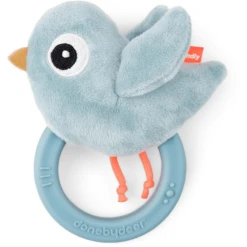 Done By Deer ™ Rammelaar Met Bijtring Birdee Blauw -EXIT TOYS || Steiff || fehn Verkoopwinkel done by deer rammelaar met bijtring birdee blauw a404177 2