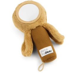 Done By Deer ™ Zintuiglijke Rammelaar Met Spiegeltje Mosterdgeel