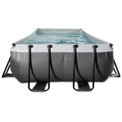 EXIT TOYS EXIT Black Leather Zwembad 400x200x100cm Met Filterpomp - Zwart -EXIT TOYS || Steiff || fehn Verkoopwinkel exit black leather zwembad 400x200x100cm met filterpomp zwart a337680 2