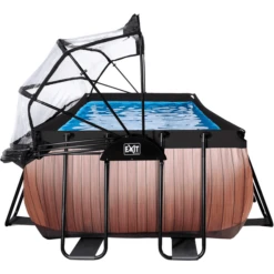 EXIT TOYS EXIT Frame Pool 4x2x1,22m (12v Sand Filter)- Houtoptiek + Zonnedak -EXIT TOYS || Steiff || fehn Verkoopwinkel exit frame pool 4x2x1 22m 12v sand filter houtoptiek zonnedak a305965 4
