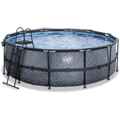 EXIT TOYS EXIT Frame Pool ø427x122cm (12v Sand Filter) - Grijs + Zonnedak -EXIT TOYS || Steiff || fehn Verkoopwinkel exit frame pool o427x122cm 12v sand filter grijs zonnedak a305960 2
