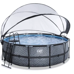 EXIT TOYS EXIT Frame Pool ø427x122cm (12v Sand Filter) - Grijs + Zonnedak + Warmtepomp -EXIT TOYS || Steiff || fehn Verkoopwinkel exit frame pool o427x122cm 12v sand filter grijs zonnedak warmtepomp a305966 1