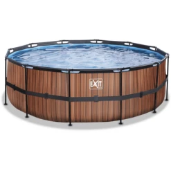 EXIT TOYS EXIT Frame Pool ø427x122cm (12v Sand Filter) - Houtlook -EXIT TOYS || Steiff || fehn Verkoopwinkel exit frame pool o427x122cm 12v sand filter houtlook a305805 1