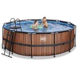 EXIT TOYS EXIT Frame Pool ø427x122cm (12v Sand Filter) - Houtlook -EXIT TOYS || Steiff || fehn Verkoopwinkel exit frame pool o427x122cm 12v sand filter houtlook a305805 4
