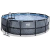 EXIT TOYS EXIT Frame Pool ø488x122cm (12v Filterpomp) - Grijs -EXIT TOYS || Steiff || fehn Verkoopwinkel exit frame pool o488x122cm 12v filterpomp grijs a305806