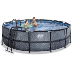EXIT TOYS EXIT Frame Pool ø488x122cm (12v Sand Filter) - Grijs -EXIT TOYS || Steiff || fehn Verkoopwinkel exit frame pool o488x122cm 12v sand filter grijs a305808 4