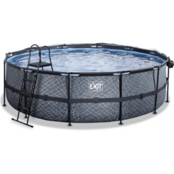 EXIT TOYS EXIT Frame Pool ø488x122cm (12v Sand Filter) - Grijs + Zonnedak + Warmtepomp -EXIT TOYS || Steiff || fehn Verkoopwinkel exit frame pool o488x122cm 12v sand filter grijs zonnedak warmtepomp a305968 2