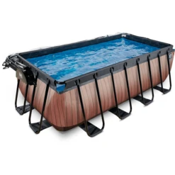 EXIT TOYS EXIT Frame Zwembad 4x2x1,22m (12v Sand Filter) - Houtoptiek + Zonnedak + Warmtepomp -EXIT TOYS || Steiff || fehn Verkoopwinkel exit frame zwembad 4x2x1 22m 12v sand filter houtoptiek zonnedak warmtepomp a305971 2