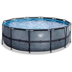 EXIT TOYS EXIT Frame Zwembad ø427x122cm (12v Cartridge Filterpomp) - Grijs -EXIT TOYS || Steiff || fehn Verkoopwinkel exit frame zwembad o427x122cm 12v cartridge filterpomp grijs a305798 2