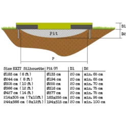 EXIT TOYS EXIT Silhouette Inground Trampoline ø244cm Met Veiligheidsnet - Groen -EXIT TOYS || Steiff || fehn Verkoopwinkel exit silhouette inground trampoline o244cm met veiligheidsnet groen a251724 3