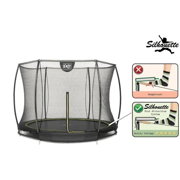 EXIT TOYS EXIT Silhouette Inground Trampoline ø305cm Met Veiligheidsnet - Zwart 5 EXIT TOYS EXIT Silhouette Inground Trampoline ø305cm Met Veiligheidsnet - Zwart - Image 3