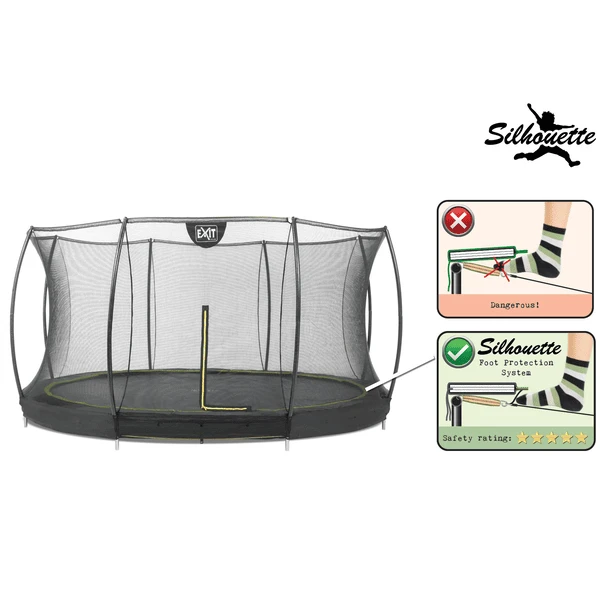 EXIT TOYS EXIT Silhouette Inground Trampoline ø366cm Met Veiligheidsnet - Zwart 5 EXIT TOYS EXIT Silhouette Inground Trampoline ø366cm Met Veiligheidsnet - Zwart - Image 3