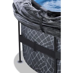 EXIT TOYS EXIT Stone Zwembad ø450x122cm Met Afdekking En Sand Filterpomp, Grijs -EXIT TOYS || Steiff || fehn Verkoopwinkel exit stone zwembad o450x122cm met afdekking en sand filterpomp grijs a294627 4