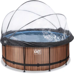 EXIT TOYS EXIT Wood Pool ø360x122cm Met Afdekking, Sand Filter- En Warmtepomp, Bruin -EXIT TOYS || Steiff || fehn Verkoopwinkel exit wood pool o360x122cm met afdekking sand filter en warmtepomp bruin a294637 1