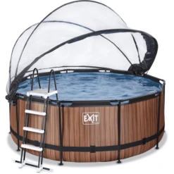 EXIT TOYS EXIT Wood Pool ø360x122cm Met Afdekking, Sand Filter- En Warmtepomp, Bruin -EXIT TOYS || Steiff || fehn Verkoopwinkel exit wood pool o360x122cm met afdekking sand filter en warmtepomp bruin a294637 4