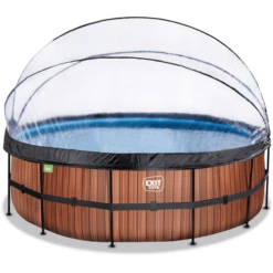 EXIT TOYS EXIT Wood Pool ø450x122cm Met Afdekking, Sand Filter En Warmtepomp, Bruin -EXIT TOYS || Steiff || fehn Verkoopwinkel exit wood pool o450x122cm met afdekking sand filter en warmtepomp bruin a294640 1