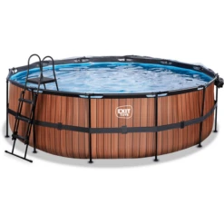 EXIT TOYS EXIT Wood Pool ø450x122cm Met Afdekking, Sand Filter En Warmtepomp, Bruin -EXIT TOYS || Steiff || fehn Verkoopwinkel exit wood pool o450x122cm met afdekking sand filter en warmtepomp bruin a294640 2