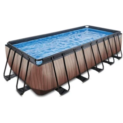 EXIT TOYS EXIT Wood Pool ø450x122cm Met Sand Filterpomp, Bruin -EXIT TOYS || Steiff || fehn Verkoopwinkel exit wood pool o450x122cm met sand filterpomp bruin a294616 1