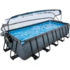 EXIT TOYS EXIT Zwembad Stone 540x250cm Met Overkapping En Zandfilterpomp - Grijs -EXIT TOYS || Steiff || fehn Verkoopwinkel exit zwembad stone 540x250cm met overkapping en zandfilterpomp grijs a269420