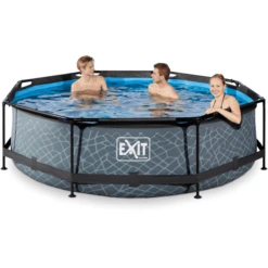 EXIT TOYS EXIT-zwembad Stone ø300x76cm Met Filterpomp - Grijs -EXIT TOYS || Steiff || fehn Verkoopwinkel exit zwembad stone o300x76cm met filterpomp grijs a295721 3