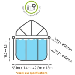 EXIT TOYS EXIT Zwembad Zonnescherm 220 X 150 Cm -EXIT TOYS || Steiff || fehn Verkoopwinkel exit zwembad zonnescherm 220 x 150 cm a308176 3