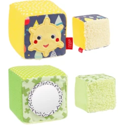 Fehn ® Set Van 4 Kubussen COLOR Friends -EXIT TOYS || Steiff || fehn Verkoopwinkel fehn set van 4 kubussen color friends a295699 2