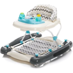 Fillikid Babywandelwagen Met Schommelfunctie Grijs Met Zigzaghaak