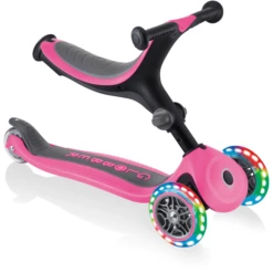 GLOBBER GO-UP FOLDABLE PLUS LIGHT S Roze - Met Verlichte Wielen -EXIT TOYS || Steiff || fehn Verkoopwinkel globber go up foldable plus light s roze met verlichte wielen a315699 3