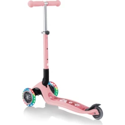 GLOBBER JUNIOR FOLDABLE FANTASY LIGHT S Pastel Roze- Flower S, Met Verlichte Wielen -EXIT TOYS || Steiff || fehn Verkoopwinkel globber junior foldable fantasy light s pastel roze flower s met verlichte wielen a353124 2