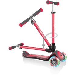 GLOBBER Scoot Er ELITE DELUXE LIGHT S Rood Met Verlichte Wielen -EXIT TOYS || Steiff || fehn Verkoopwinkel globber scoot er elite deluxe light s rood met verlichte wielen a303779 3