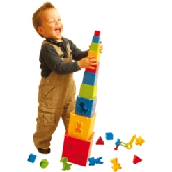 Gowi Insteekdoos Pyramide Vierkant - 19tlg -EXIT TOYS || Steiff || fehn Verkoopwinkel gowi insteekdoos pyramide vierkant 19tlg a375321 4