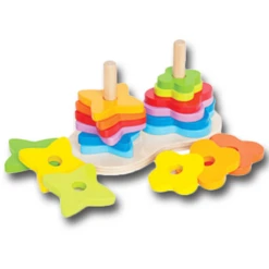 HAPE Regenboog Steekspel 8 HAPE Regenboog Steekspel -EXIT TOYS || Steiff || fehn Verkoopwinkel hape regenboog steekspel a050303 1