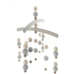 HESS Mobiele Bal, Grijs / Nature -EXIT TOYS || Steiff || fehn Verkoopwinkel hess mobiele bal grijs nature a291196 1