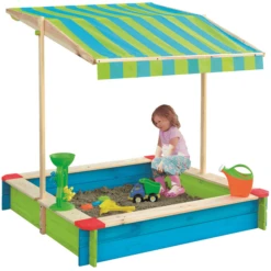 John® Zandbak Gekleurd Met Dak Groen/blauw -EXIT TOYS || Steiff || fehn Verkoopwinkel john zandbak gekleurd met dak groen blauw a317710 4