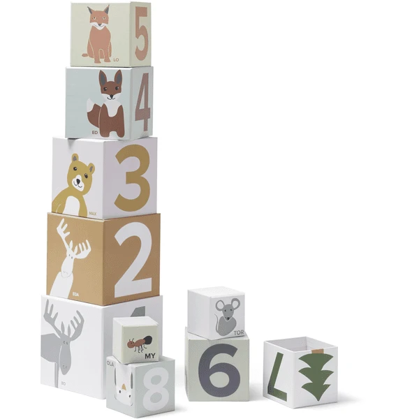 Kids Concept® Kartonnen Blokjes 1-10 Edvin 4 Kids Concept® Kartonnen Blokjes 1-10 Edvin - Afbeelding 2