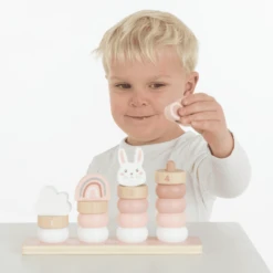 Label-Label - Kleine Stapelringen - Roze -EXIT TOYS || Steiff || fehn Verkoopwinkel label label kleine stapelringen roze a394281 3