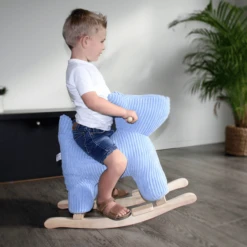 Label Label - Schommelhond - Blauw -EXIT TOYS || Steiff || fehn Verkoopwinkel label label schommelhond blauw a394322 2