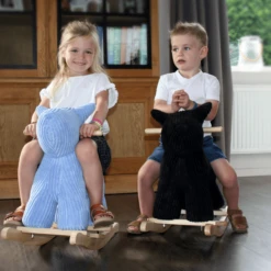 Label Label - Schommelhond - Blauw -EXIT TOYS || Steiff || fehn Verkoopwinkel label label schommelhond blauw a394322 3