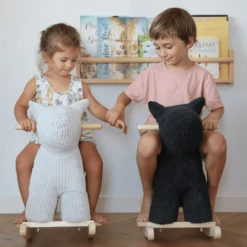 Label Label - Schommelhond - Grijs -EXIT TOYS || Steiff || fehn Verkoopwinkel label label schommelhond grijs a394320 3