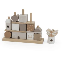 Label Label - Stapelblokken - Nougat -EXIT TOYS || Steiff || fehn Verkoopwinkel label label stapelblokken nougat a394302 2