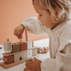 Label Label - Stapelblokken - Nougat -EXIT TOYS || Steiff || fehn Verkoopwinkel label label stapelblokken nougat a394302 3