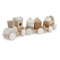 Label Label - Stapeltrein - Nougat -EXIT TOYS || Steiff || fehn Verkoopwinkel label label stapeltrein nougat a394308 2