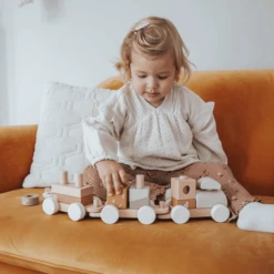 Label Label - Stapeltrein - Nougat -EXIT TOYS || Steiff || fehn Verkoopwinkel label label stapeltrein nougat a394308 4