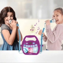 LEXIBOOK Disney The Ice Queen - Mijn Eerste Digital Er Karaoke Player Met Twee Microfoons, LED Lichteffecten, Bluetooth En Oplaadbare Batterij -EXIT TOYS || Steiff || fehn Verkoopwinkel lexibook disney the ice queen mijn eerste digital er karaoke player met twee microfoons led lichteffecten bluetooth en oplaadbare batterij a320472 2